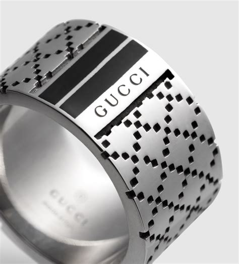 gucci mens silver ring